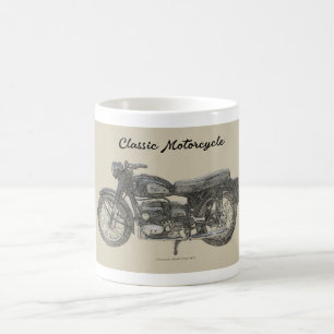 クラシック1960sバイクプリント コーヒーマグカップ