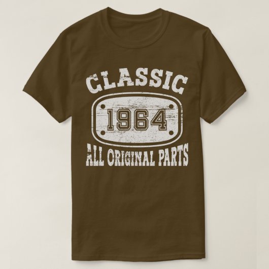 クラシック1964すべてのオリジナルパーツ白 Tシャツ (デザイン正面)