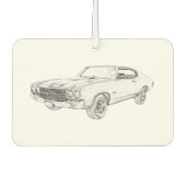 クラシック1970シェヴィシェヴェル蝶タイマッスルカー カーエアーフレッシュナー (正面)