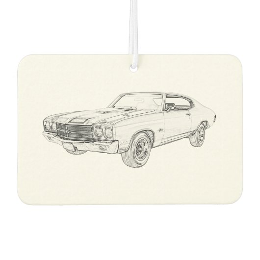 クラシック1970シェヴィシェヴェル蝶タイマッスルカー カーエアーフレッシュナー (正面)