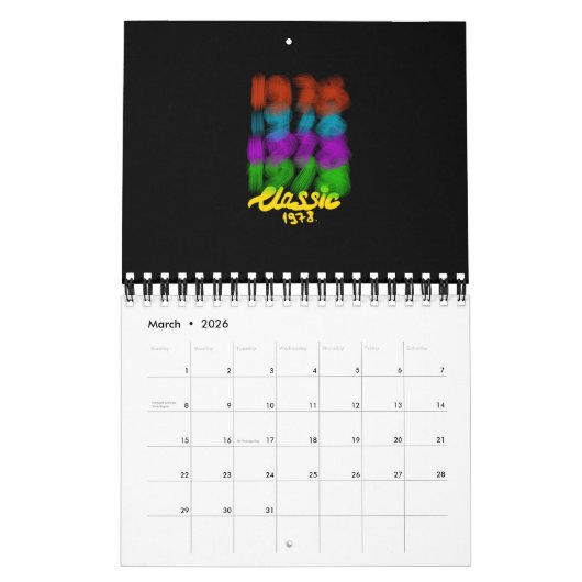 クラシック1973 カレンダー (3月 2026)