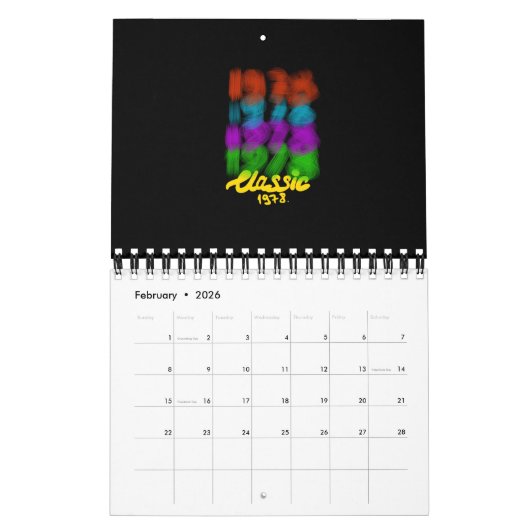 クラシック1973 カレンダー (2月 2026)