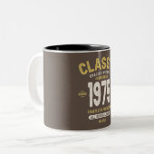 クラシック1975年～47歳の誕生日レトロヴィンテージ ツートーンマグカップ (正面左)