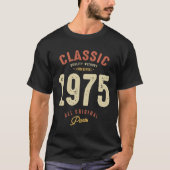 クラシック1975 - 48番目の誕生日ヴィンテージ生まれ1975 Tシャツ (正面)