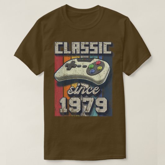 クラシック1979 43番目の誕生日レトロビデオゲームコントロール Tシャツ (デザイン正面)