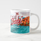 クラシック1980s L.Aゴールデンゲートビデオゲームボックスアート ジャンボコーヒーマグカップ (右)