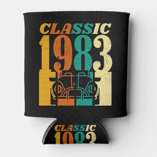 クラシック1983ヴィンテージカー41誕生日 缶クーラー (正面)