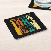 クラシック1983 42番目の誕生日 スクエアペーパーコースター (アングル)