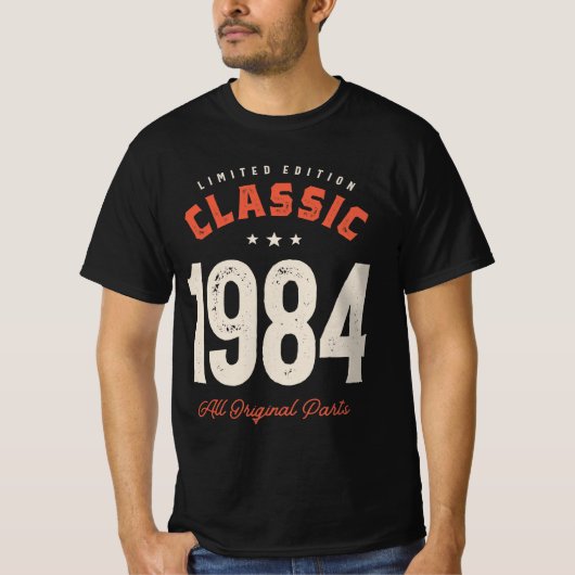 クラシック1984年~40歳の誕生日ヴィンテージ Tシャツ (正面)