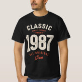 クラシック1987 - 35番目の誕生日レトロヴィンテージ Tシャツ (正面)