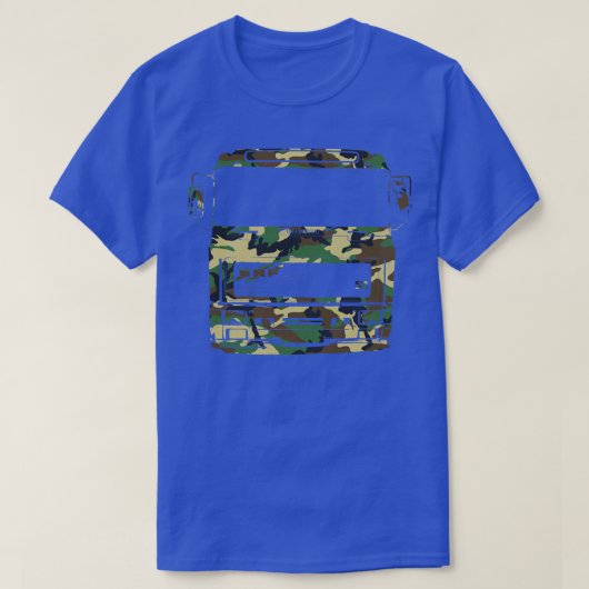 クラシック1990年代ERF Eトラックウッドランド迷彩柄 Tシャツ (デザイン正面)