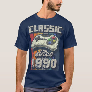クラシック1990 32番目の誕生日レトロビデオゲームコントロール Tシャツ