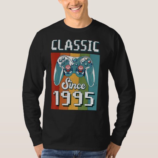 クラシック1995 27番目の誕生日ビデオゲームコントローラG Tシャツ (正面)