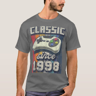 クラシック1998 24th誕生日レトロビデオゲームコントロール tシャツ