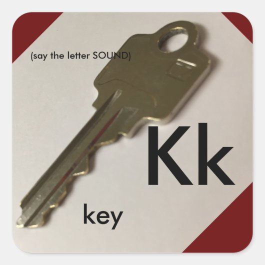 クラシック1.5-3インチ音素,文字の音 スクエアシール (正面)