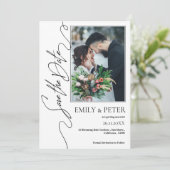 クラシック2エレガント写真結婚式の日付を保存 セーブザデート (スタンド正面)