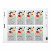 クラシック2バラの結婚ワインボトルラベル ラベル (フルシート)