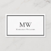 クラシック2文字モノグラムプロフェッショナル 名刺 (正面)