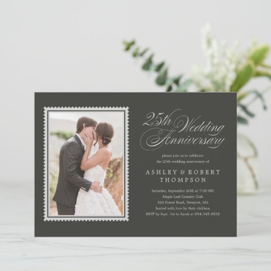 クラシック25周年記念写真暗い招待状 招待状 (スタンド正面)