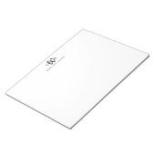 クラシック3エレガントモダンモノグラムイニシャルスクリプト ノートパッド (アングル)