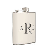 クラシック3文字のイニシャル フラスク (右)