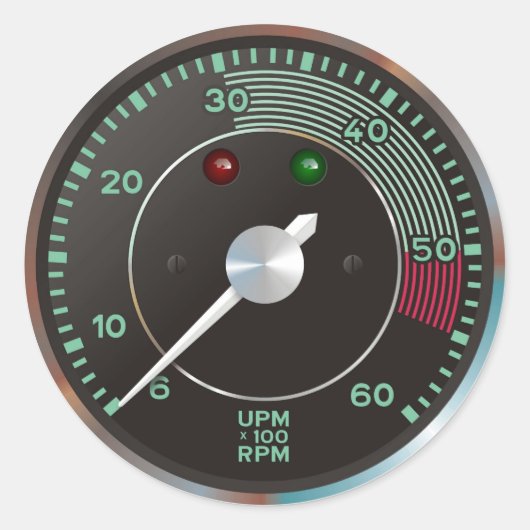 クラシック356 revカウンター、古い空冷スポーツカー ラウンドシール (正面)