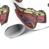 クラシック35mm SLRのカメラのデザイン ラッピングペーパー (ロールコーナー)