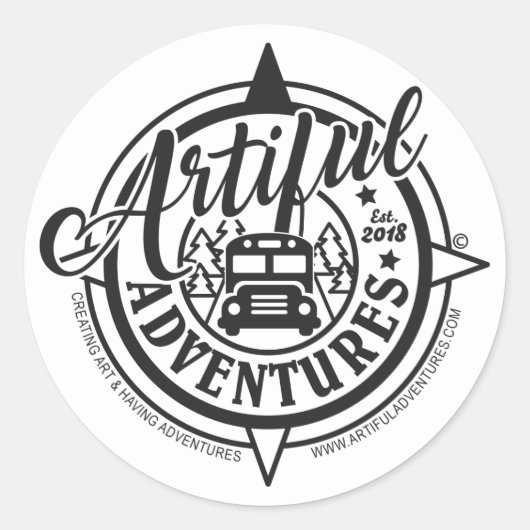 クラシック3"円形ステッカー ラウンドシール (正面)