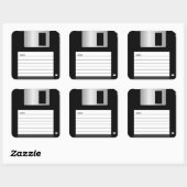 クラシック3.5インチフロッピーディスクステッカー スクエアシール (シート)