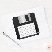 クラシック3.5インチフロッピーディスクステッカー スクエアシール (封筒)