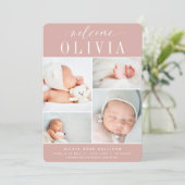 クラシック4 |フォトコラージュ誕生 案内状 (スタンド正面)