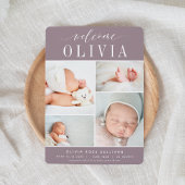 クラシック4 |フォトコラージュ誕生 案内状