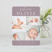 クラシック4 |フォトコラージュ誕生 案内状 (スタンド正面)