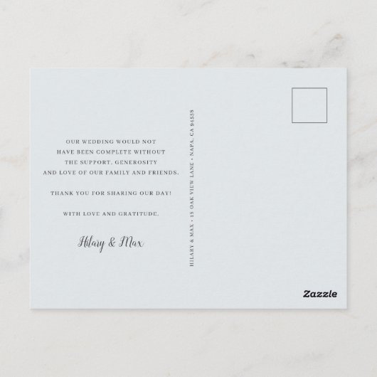 クラシック4 |写真数々のは結婚どうもありがとう ポストカード (裏面)