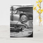 クラシック50台車の父の日札 カード (黄色い花)