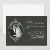 クラシック50周年記念写真 ダーク招待状 招待状 (正面/裏面)