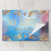 クラシック50周年記念結婚紙ランチョンマット ペーパーパッド (折り畳み)