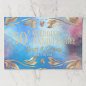 クラシック50周年記念結婚紙ランチョンマット ペーパーパッド (正面)