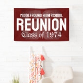 クラシック50年はっきりした高校懇親会クラス 横断幕 (インサイチュ)