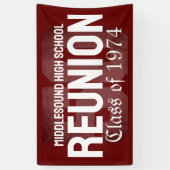 クラシック50年はっきりした高校懇親会クラス 横断幕 (縦)