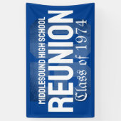 クラシック50年はっきりした高校懇親会クラス 横断幕 (縦)