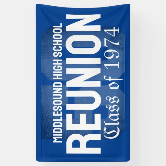 クラシック50年はっきりした高校懇親会クラス 横断幕 (縦)