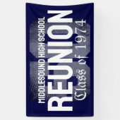 クラシック50年はっきりした高校懇親会クラス 横断幕 (縦)