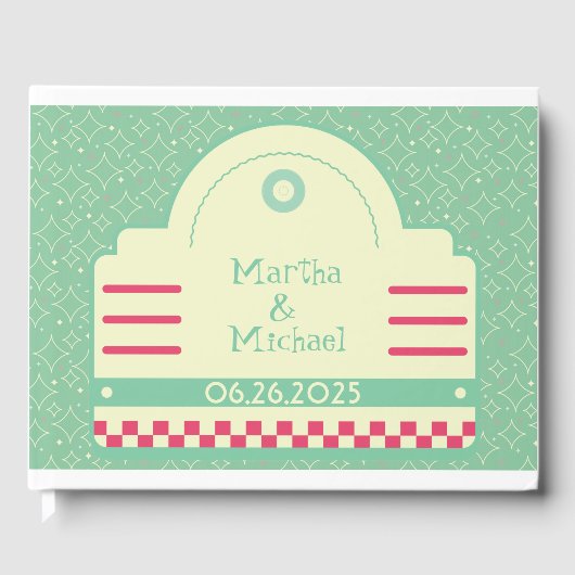 クラシック50sダイナーグラフィックズ結婚ゲストブック ゲストブック (正面)