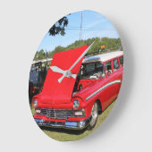 クラシック55古いフォードワゴンの壁時計 ラージ壁時計 (傾斜)