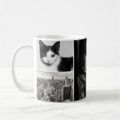 クラシック6カスタムフォトコラージュモノグラムミントグリーン コーヒーマグカップ (左)