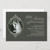 クラシック60周年記念写真 ダーク招待状 招待状 (正面/裏面)