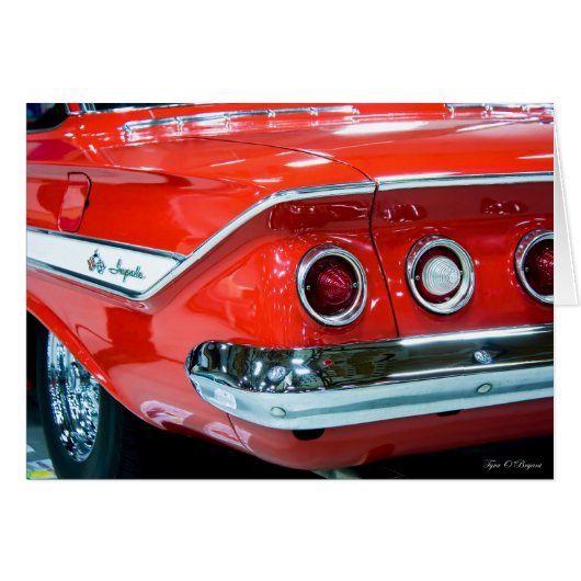 クラシック61 Chevy Impala Car Photography Card (正面横)
