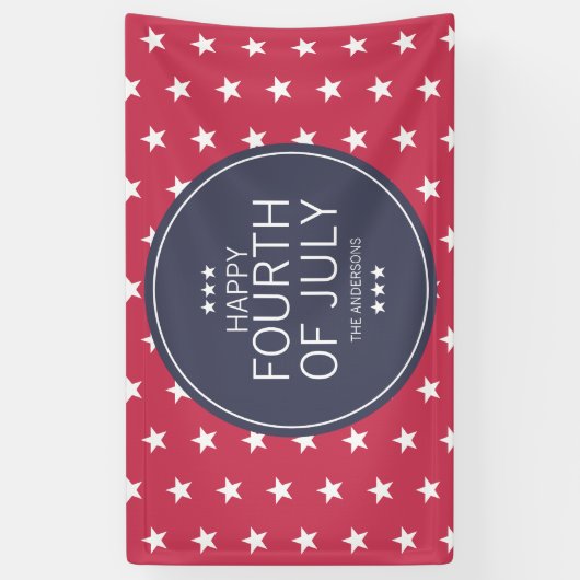 クラシック7月4日独立記念日 横断幕 (縦)