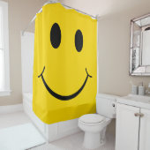 クラシック70ズイエローハッピー顔 シャワーカーテン (インサイチュ)